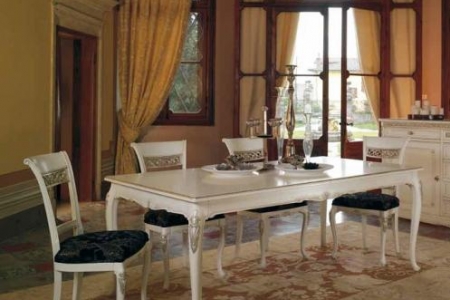 tavolo laccato bianco allungabile