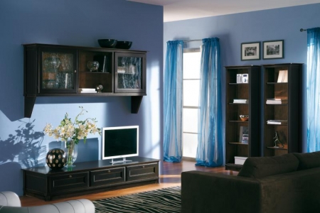 soggiorno  laccato nero consumato