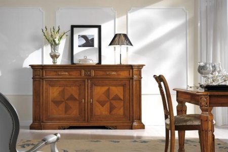 credenza con intarsio