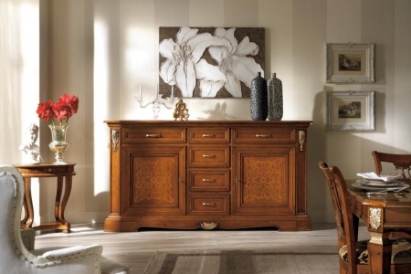 credenza intarsiata