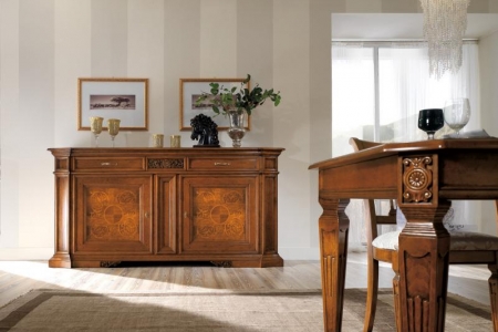 credenza 2 porte con vano centrale estraibile