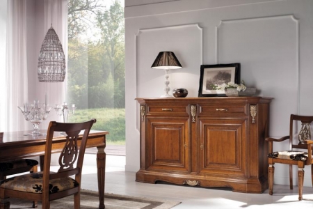 credenza 2 porte con intaglio