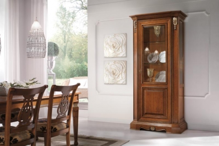 Vetrina 1 porta  intagliata