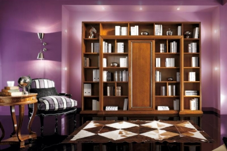 libreria con cornicione liscio