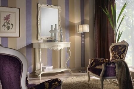 consolle laccata bianca