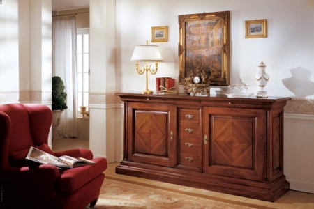 credenza 2 porte con bugna spinapesce