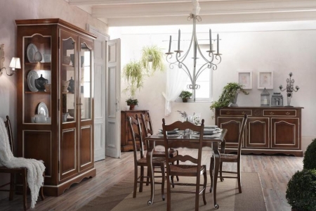 soggiorno classico noce