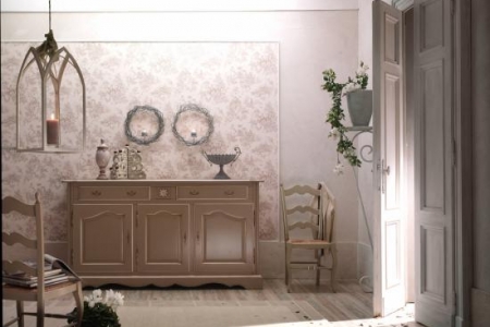 credenza 3 porte con 3 cassetti laccata