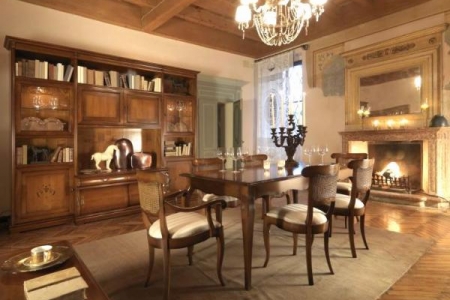 soggiorno noce  con intarsio