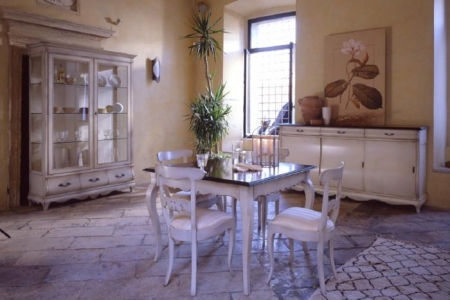 soggiorno laccato bianco collezione orchidea