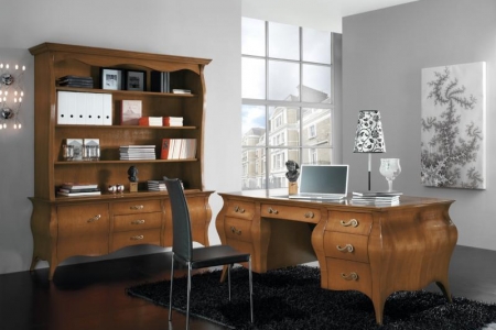 scrittoio sagomato ciliegio