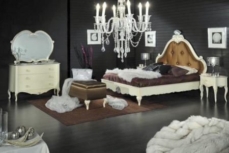 camera matrimoniale con letto capitonne