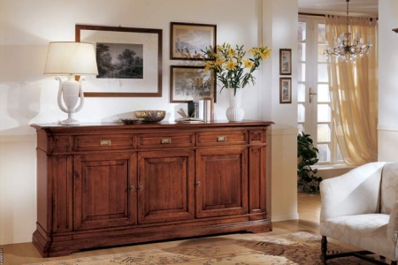 credenza 3 ante colore noce