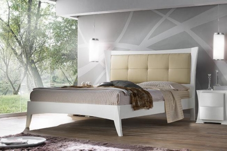 letto  moderno in fassino spazzolato