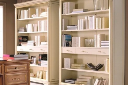 libreria laccato bianco