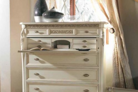 comò bianco con ribalta