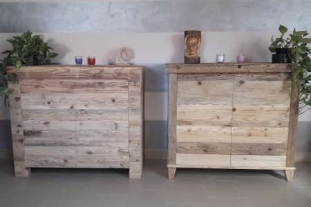 madia moderna in legno antico